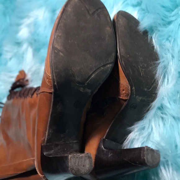 Brown lace up / zipper boots size 6 - Picture 2 of 3